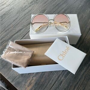 Pink and Gold Women's Sunglasses